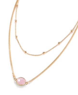 collier fantaisie rose