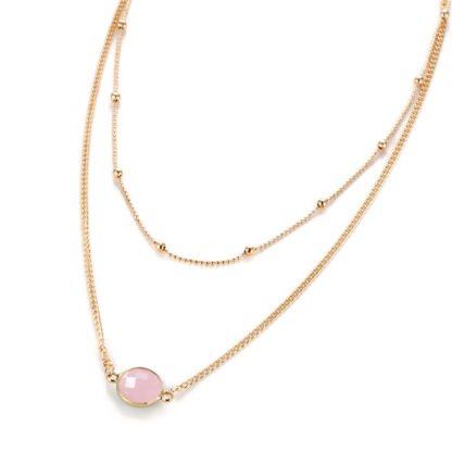 collier fantaisie rose