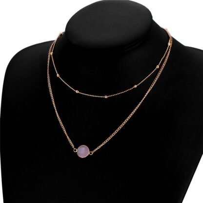 collier fantaisie rose