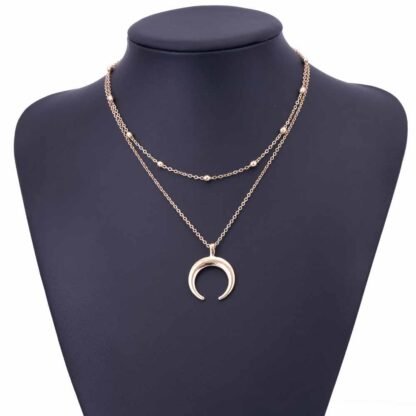 collier lune corne