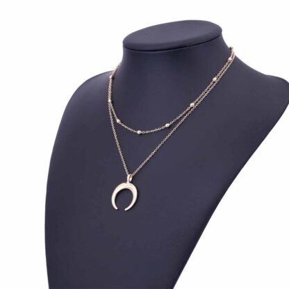 collier lune corne