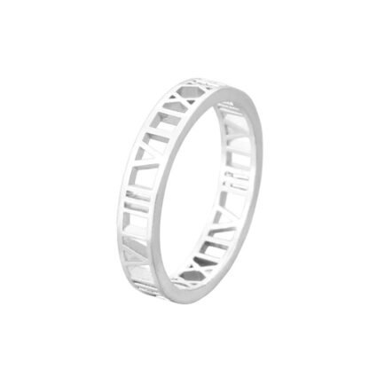 Bague minimaliste tendance argent