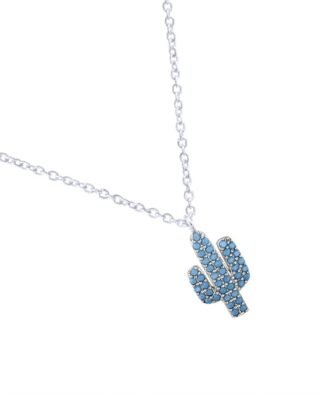 collier cactus argent