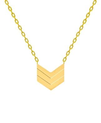 collier geometrique or