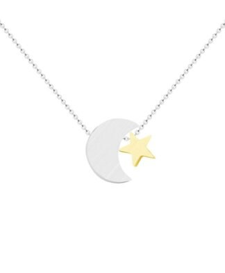 collier lune argent