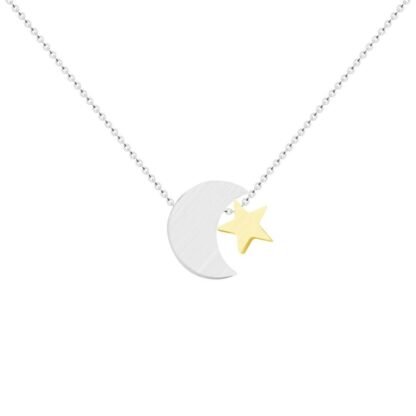 collier lune argent