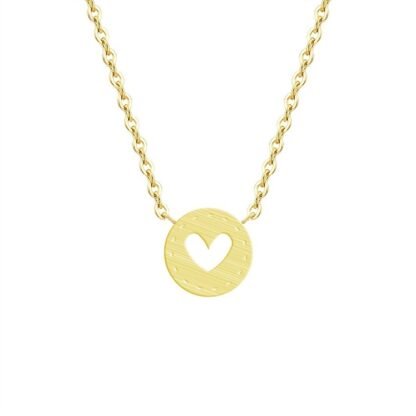 collier medaille coeur.