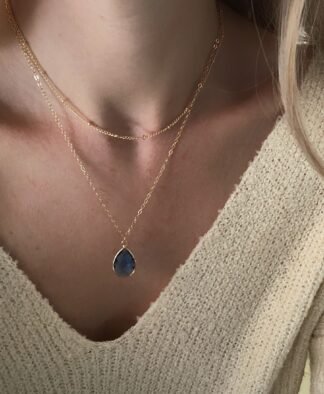 collier createur pierre bleu