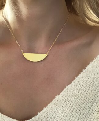 collier demi lune fait-main