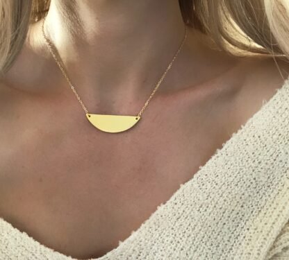 collier demi lune fait-main